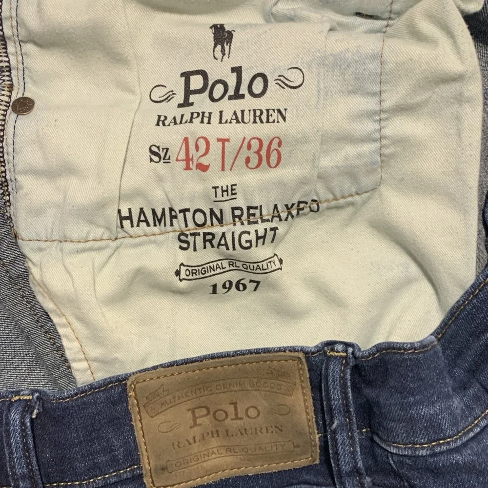 Polo Ralph Lauren Jeans Mens 42Tx36 Hampton Relaxed Straight Blue Denim RN41381